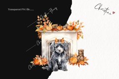 Watercolor Poodle | Fall Dog PNG Product Image 2