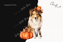 Watercolor Sheep Dog | Fall Dog PNG Product Image 2