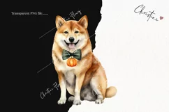Watercolor Shiba Inu | Fall Dog PNG Product Image 2