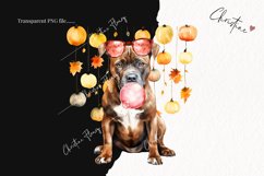 Watercolor Staffie | Fall Dog PNG Product Image 2