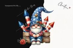 4th Of July Firework Gnomes PNG | Patriotic PNG Product Image 2