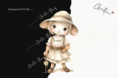 Watercolor Cute Farm Lambs Clipart | Spring PNG Product Image 2
