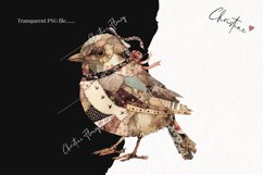 Vintage Patchwork Birds PNG | Vintage PNG Product Image 2