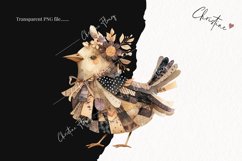 Vintage Patchwork Birds PNG | Vintage PNG Product Image 2