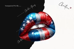 4th Of July Lips PNG | Patriotic PNG Product Image 2
