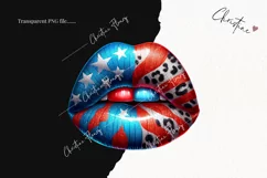 4th Of July Lips PNG | Patriotic PNG Product Image 2