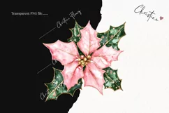 Pink Christmas Poinsettia | Christmas PNG Product Image 2
