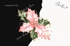 Pink Christmas Poinsettia | Christmas PNG Product Image 2