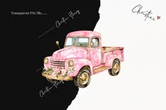 Pink Christmas Truck | Christmas PNG Product Image 2