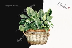 Watercolor House Plants Clipart | House Clipart Product Image 2