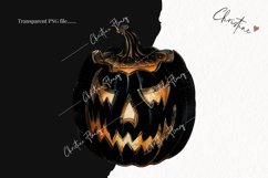 Vintage Black Jack O Lanterns | Halloween PNG Product Image 2