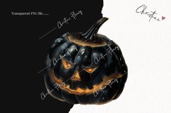 Vintage Black Jack O Lanterns | Halloween PNG Product Image 2