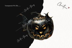 Vintage Black Jack O Lanterns | Halloween PNG Product Image 2