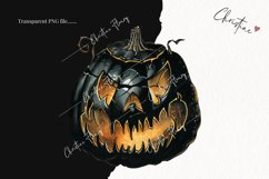 Vintage Black Jack O Lanterns | Halloween PNG Product Image 2