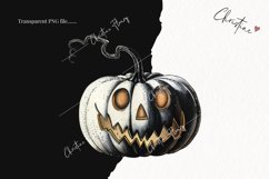 Vintage Black Jack O Lanterns | Halloween PNG Product Image 2