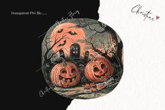 Vintage Graveyard Scene | Halloween PNG Product Image 2