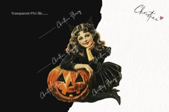 Vintage Halloween Pin Up Girl | Halloween PNG Product Image 2
