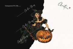 Vintage Halloween Pin Up Girl | Halloween PNG Product Image 2
