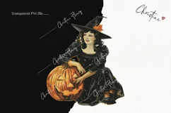 Vintage Halloween Pin Up Girl | Halloween PNG Product Image 2