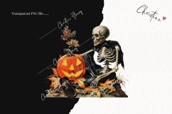 Vintage Halloween Skeleton Clipart | Halloween PNG Product Image 2