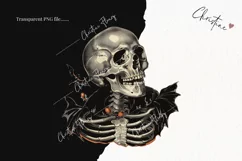 Vintage Halloween Skeleton Clipart | Halloween PNG Product Image 2