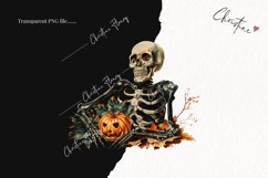 Vintage Halloween Skeleton Clipart | Halloween PNG Product Image 2