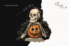 Vintage Halloween Skeleton Clipart | Halloween PNG Product Image 2