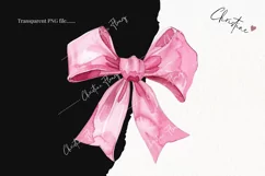 Watercolor Pink Coquette Bows PNG | Coquette PNG Product Image 2