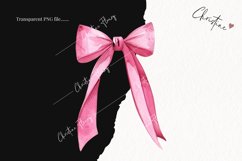 Watercolor Pink Coquette Bows PNG | Coquette PNG Product Image 2