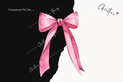 Watercolor Pink Coquette Bows PNG | Coquette PNG Product Image 2
