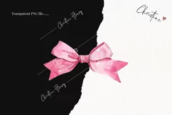 Watercolor Pink Coquette Bows PNG | Coquette PNG Product Image 2