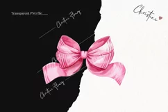 Watercolor Pink Coquette Bows PNG | Coquette PNG Product Image 2