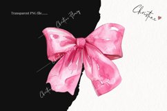 Watercolor Pink Coquette Bows PNG | Coquette PNG Product Image 2