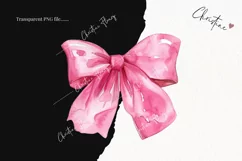Watercolor Pink Coquette Bows PNG | Coquette PNG Product Image 2
