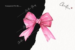 Watercolor Pink Coquette Bows PNG | Coquette PNG Product Image 2
