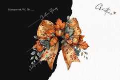 Watercolor Fall Bows | Fall PNG Product Image 2