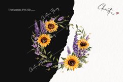 Lavender &amp; Sunflower Wreaths PNG | Cottagecore PNG Product Image 2