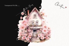 Pink Floral House PNG | Spring PNG Product Image 2