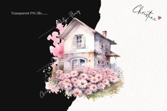 Pink Floral House PNG | Spring PNG Product Image 2