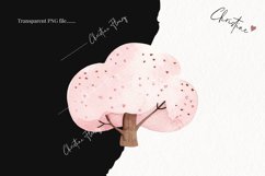 Watercolor Pink Trees | Camping PNG Product Image 2