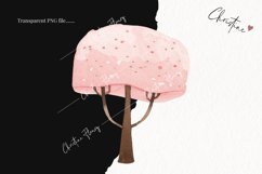 Watercolor Pink Trees | Camping PNG Product Image 2