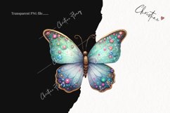 Sparkly Butterflies Clipart | Butterfly PNG Product Image 2
