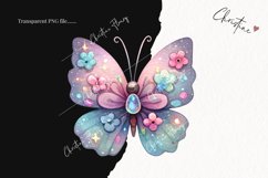 Sparkly Butterflies Clipart | Butterfly PNG Product Image 2