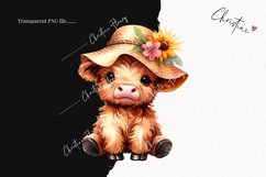 Spring Highland Cows PNG | Summer PNG Product Image 2