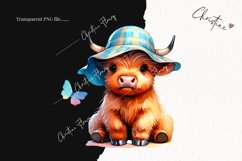 Cute Highland Cows PNG | Summer PNG Product Image 2