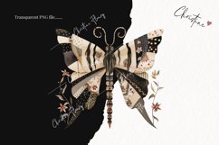 Vintage Patchwork Butterflies PNG | Vintage PNG Product Image 2