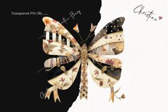 Vintage Patchwork Butterflies PNG | Vintage PNG Product Image 2