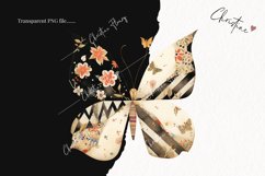 Vintage Patchwork Butterflies PNG | Vintage PNG Product Image 2