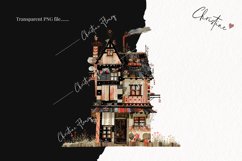 Patchwork Whimsical Vintage Houses | Whimsical PNG Product Image 2