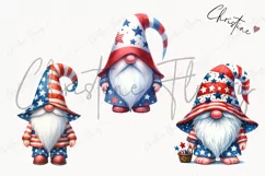 Watercolor 4th Of July Gnomes PNG Product Image 3